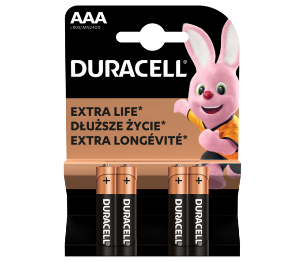 DURACELL Bateria BASIC LR03/AAA (4 szt.)V2 - 1526477 - zdjęcie